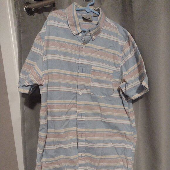 Vans mens short sleeve button down shirt size small - Picture 1 of 4